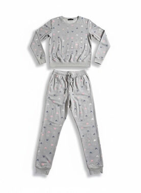 Disney Women's Silky Stretch Fleece Mickey & Minnie Mouse 2-Piece Pajama Set